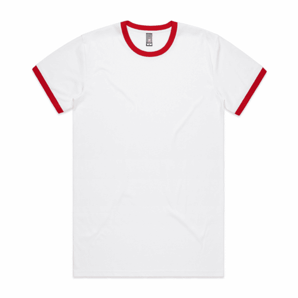 RINGER TEE WHITE/RED SMALL - AS-5053