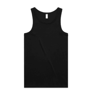 ORGANIC RIB SINGLET BLACK SMALL - AS-5063G