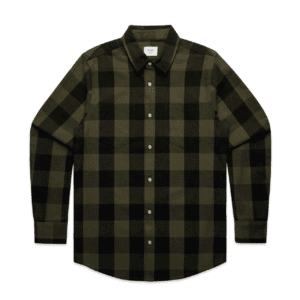 CHECK SHIRT ARMY/BLACK SMALL - AS-5417