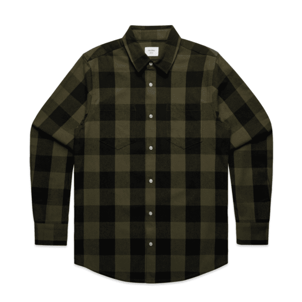 CHECK SHIRT ARMY/BLACK SMALL - AS-5417