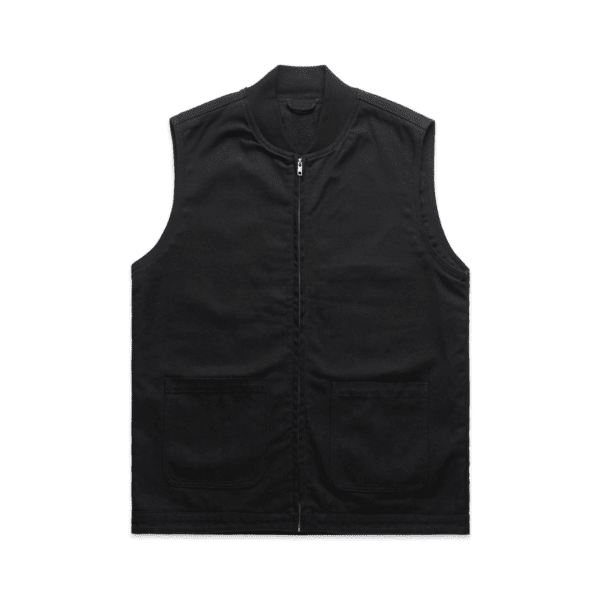 CANVAS HEAVY VEST BLACK SMALL - AS-5528