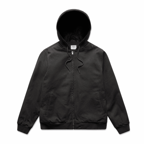 CANVAS BOMBER HOOD JACKET BLACK XS - AS-5532