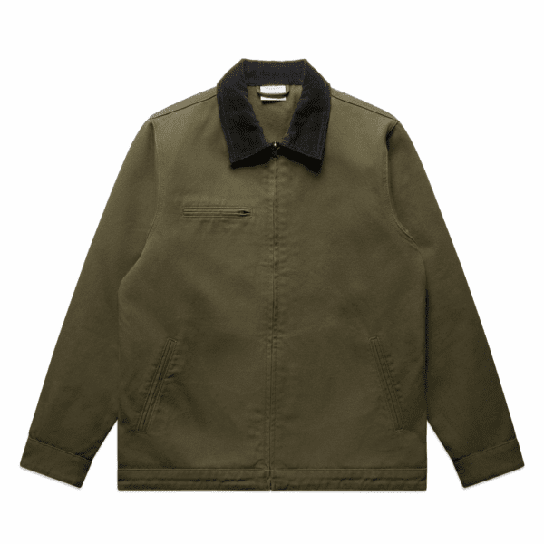 CANVAS CORD COLLAR JACKET ARMY XS - AS-5533