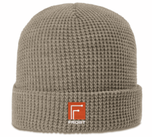 WAFFLE KNIT BEANIE WITH CUFF - 146  - Frost