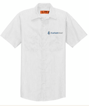 Red Kap Short Sleeve Striped Industrial Work Shirt - CS20  - TrueNorth