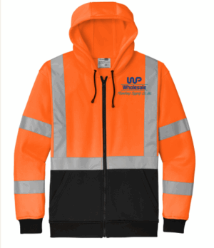 CornerStone A107 Class 3 Heavy-Duty Fleece Full-Zip Hoodie - CSF300  - Wholesale Plumbing