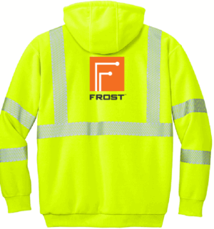 Carhartt ANSI 107 Class 3 Lined Full-Zip Sweatshirt - CT104988  - Frost