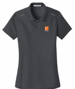 Port Authority Women's Pinpoint Mesh Zip Polo - L580  - Frost