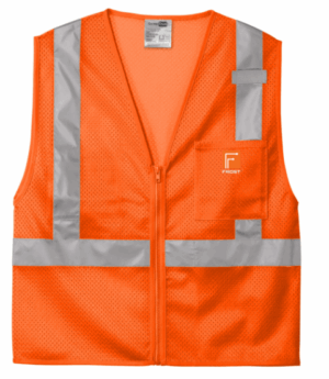 CornerStone ANSI 107 Class 2 Mesh Zippered Vest - CSV102  - Frost
