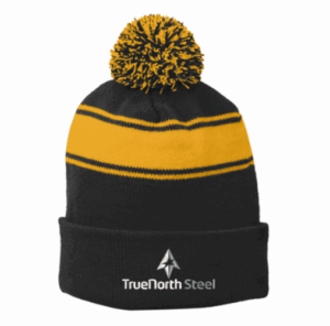 Sport-Tek Stripe Pom Pom Beanie - STC28  - TrueNorth