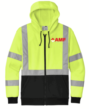 CornerStone A107 Class 3 Heavy-Duty Fleece Full-Zip Hoodie - CSF300 - AMF