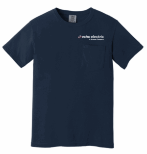 COMFORT COLORS  Heavyweight Ring Spun Pocket Tee - 6030  - Echo Electric