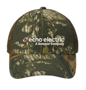 Port Authority Structured Camouflage Mesh Back Cap - C930  - Echo Electric