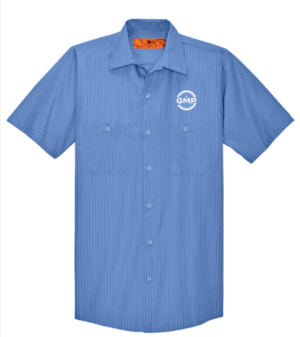 Red Kap Short Sleeve Striped Industrial Work Shirt - CS20 - GMP Plumbing