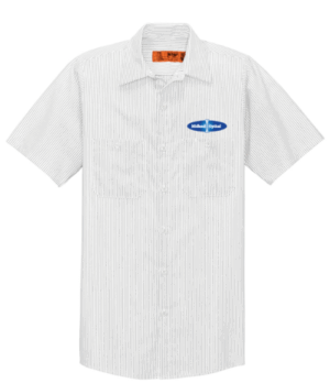 Red Kap Short Sleeve Striped Industrial Work Shirt - CS20 - Midland Optical