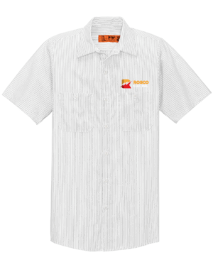 Red Kap Short Sleeve Striped Industrial Work Shirt - CS20 - Rosco