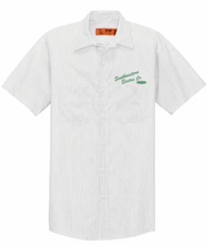 Red Kap Short Sleeve Striped Industrial Work Shirt - CS20  - Southwestern Electrical