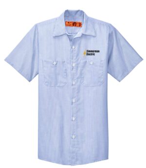 Red Kap Short Sleeve Striped Industrial Work Shirt - CS20 - Zimmerman