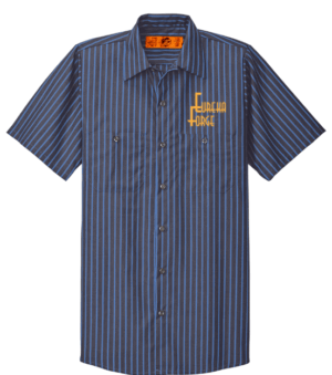 Red Kap Short Sleeve Striped Industrial Work Shirt - CS20 - Eureka Forge