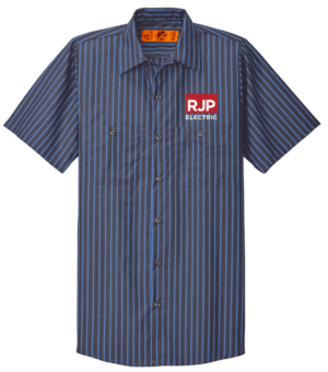 Red Kap Short Sleeve Striped Industrial Work Shirt - CS20  - RJP