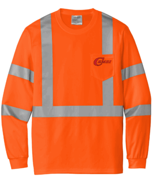 CornerStone  ANSI 107 Class 3 Mesh Long Sleeve Tee - CS203  - Commercial Electric Motor