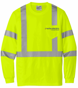 CornerStone  ANSI 107 Class 3 Mesh Long Sleeve Tee - CS203  - Echo Electric