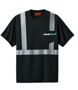 CornerStone Enhanced Visibility Segmented Tape Tee - CS206 - Amaze Clean