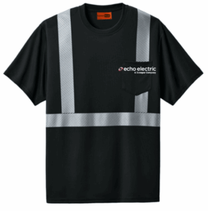 CornerStone Enhanced Visibility Segmented Tape Tee - CS206  - Echo Electric