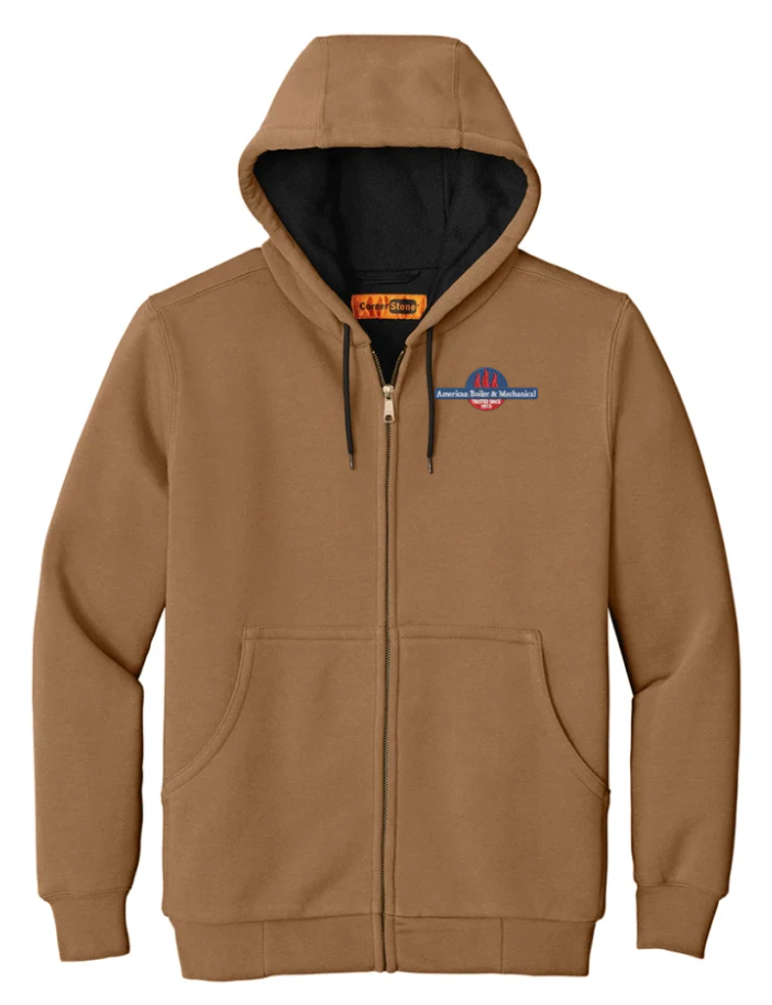 CornerStone - Heavyweight Full-Zip Hooded Sweatshirt with Thermal Lining - CS620 - American Boiler