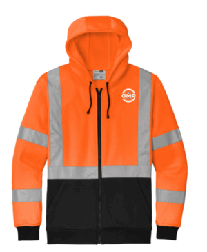 CornerStone A107 Class 3 Heavy-Duty Fleece Full-Zip Hoodie - CSF300 - GMP Plumbing