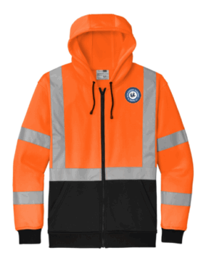 CornerStone A107 Class 3 Heavy-Duty Fleece Full-Zip Hoodie - CSF300 - Maplewood Plumbing