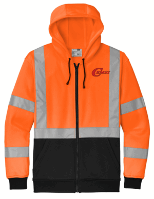 CornerStone A107 Class 3 Heavy-Duty Fleece Full-Zip Hoodie - CSF300  - Commercial Electric Motor