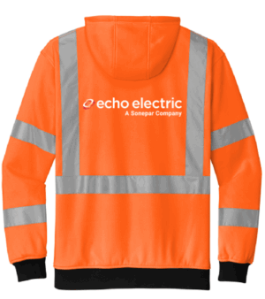 CornerStone A107 Class 3 Heavy-Duty Fleece Full-Zip Hoodie - CSF300  - Echo Electric