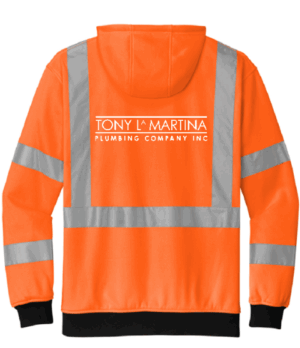 CornerStone A107 Class 3 Heavy-Duty Fleece Full-Zip Hoodie - CSF300 - Tony LaMartina Plumbing