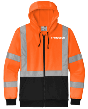 CornerStone A107 Class 3 Heavy-Duty Fleece Full-Zip Hoodie - CSF300 - Ferguson