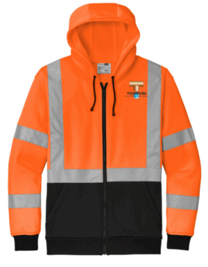 CornerStone A107 Class 3 Heavy-Duty Fleece Full-Zip Hoodie - CSF300 - Torrisi