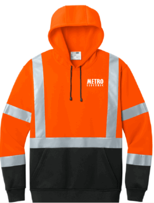 CornerStone ANSI 107 Class 3 Heavy-Duty Fleece Pullover Hoodie - CSF301  - Metro Electric