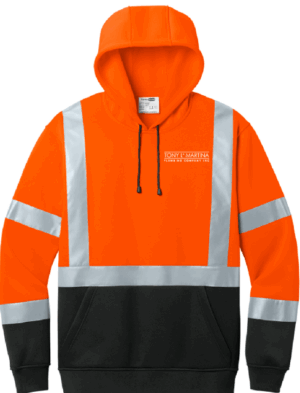 CornerStone ANSI 107 Class 3 Heavy-Duty Fleece Pullover Hoodie - CSF301 - Tony LaMartina Plumbing
