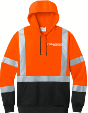 CornerStone ANSI 107 Class 3 Heavy-Duty Fleece Pullover Hoodie - CSF301  - Echo Electric