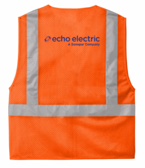 CornerStone ANSI 107 Class 2 Mesh Zippered Vest - CSV102  - Echo Electric