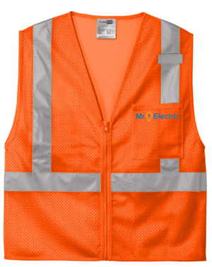 CornerStone ANSI 107 Class 2 Mesh Zippered Vest - CSV102  - Mr Electric