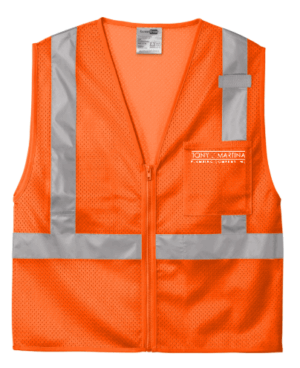 CornerStone ANSI 107 Class 2 Mesh Zippered Vest - CSV102 - Tony LaMartina Plumbing
