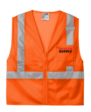 CornerStone ANSI 107 Class 2 Mesh Zippered Vest - CSV102  - Butler Supply