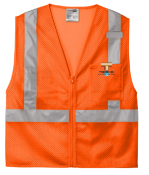 CornerStone ANSI 107 Class 2 Mesh Zippered Vest - CSV102 - Torrisi