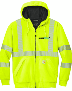 Carhartt ANSI 107 Class 3 Lined Full-Zip Sweatshirt - CT104988 - Amaze Clean