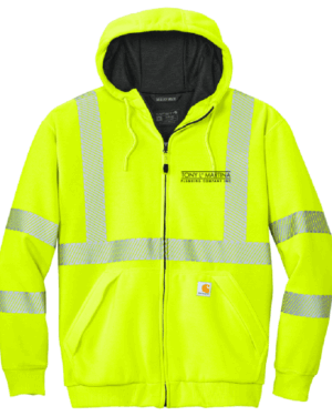 Carhartt ANSI 107 Class 3 Lined Full-Zip Sweatshirt - CT104988 - Tony LaMartina Plumbing