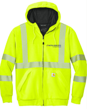 Carhartt ANSI 107 Class 3 Lined Full-Zip Sweatshirt - CT104988  - Echo Electric