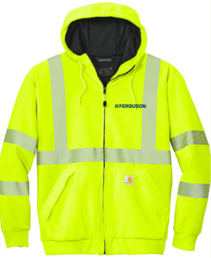 Carhartt ANSI 107 Class 3 Lined Full-Zip Sweatshirt - CT104988 - Ferguson