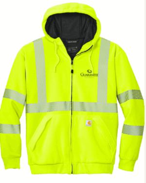 Carhartt ANSI 107 Class 3 Lined Full-Zip Sweatshirt - CT104988 - Guarantee Electric