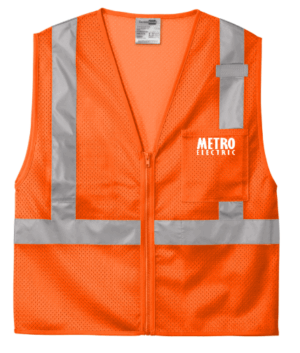 CornerStone ANSI 107 Class 2 Mesh Zippered Vest - CSV102  - Metro Electric
